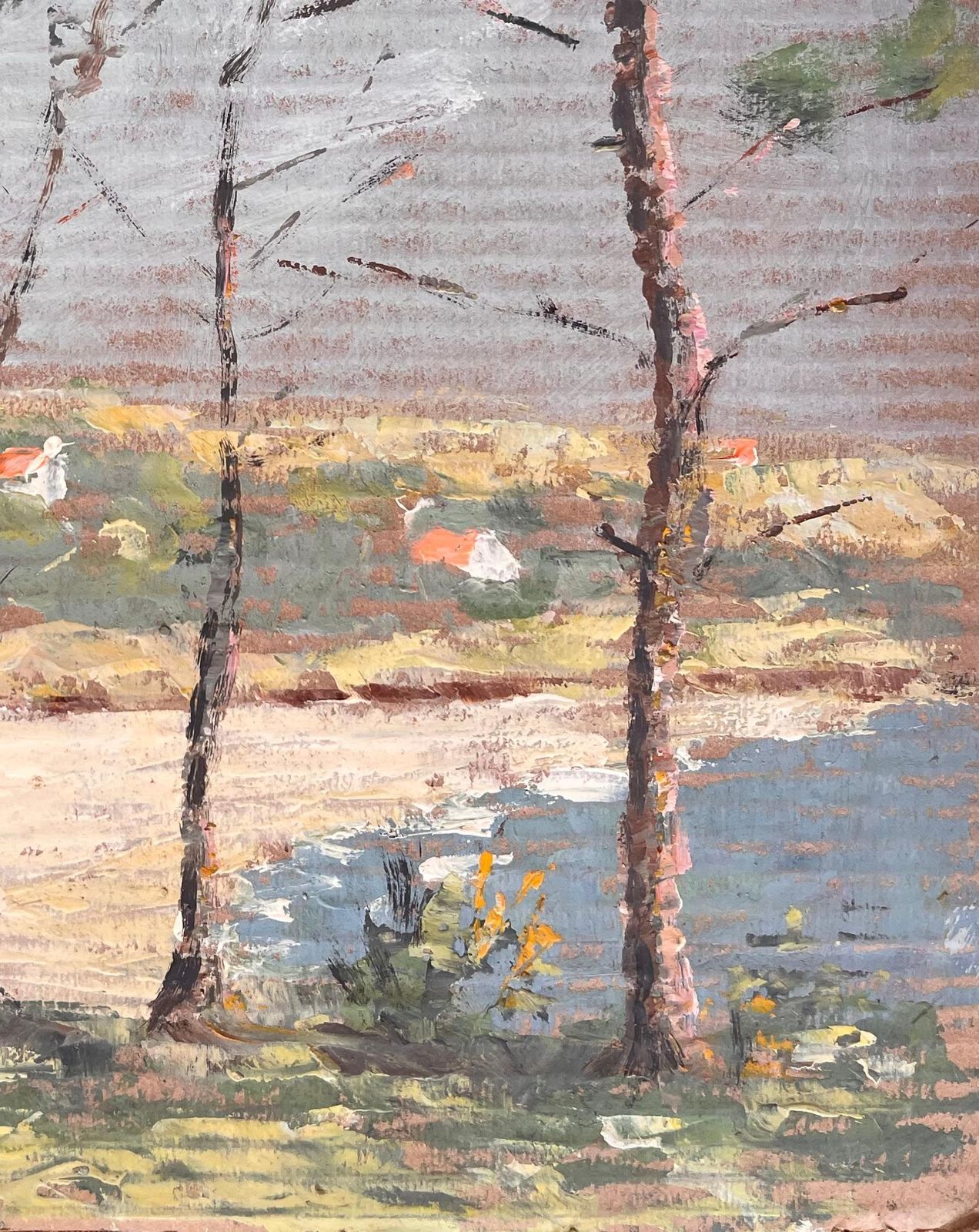 Fanch Lelimpressionist Coastal Landscape With Pine Trees Sandy Shore And Distant Cottages photo furniture