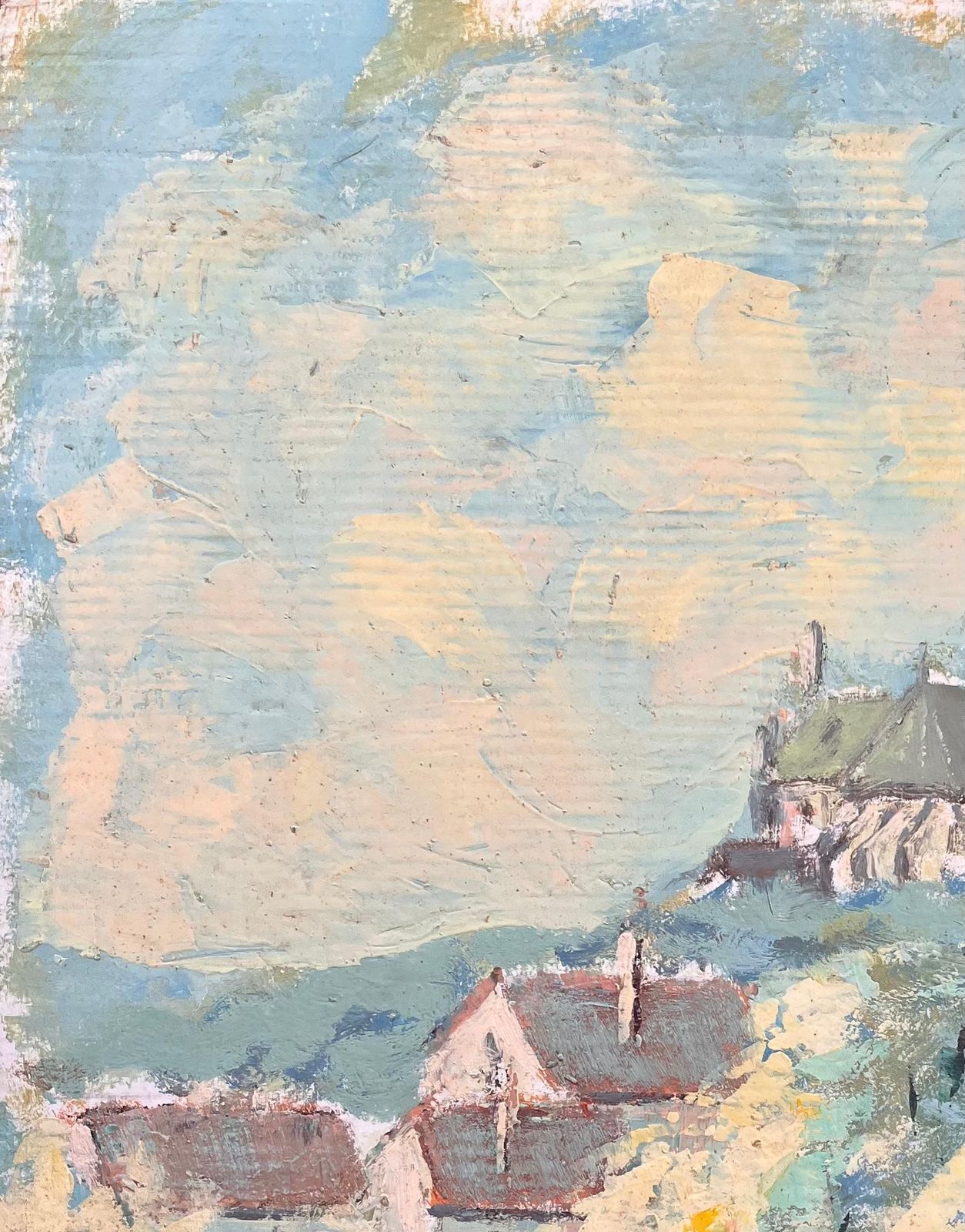 Fanch Lelimpressionist View Of Hilltop Cathedral And Bridge And Riverside Village photo vinterior