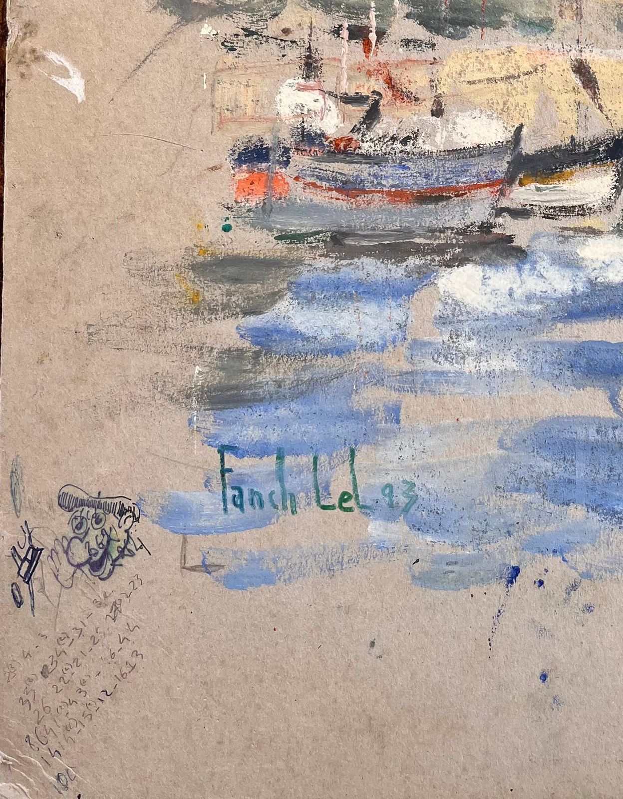 Fanch Lelimpressionist Harbour Scene With Lighthouse Fishing Boats And Seagulls In Motion1993 photo 418.0