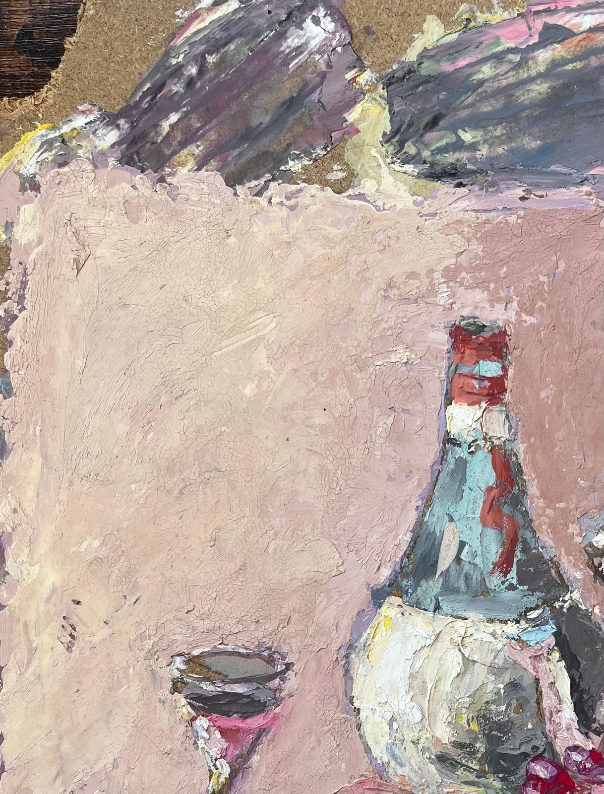 Fanch Lelimpasto Still Life With Chianti Bottle Wine Glass Pewter Jug And Fruit On Linen photo vinterior