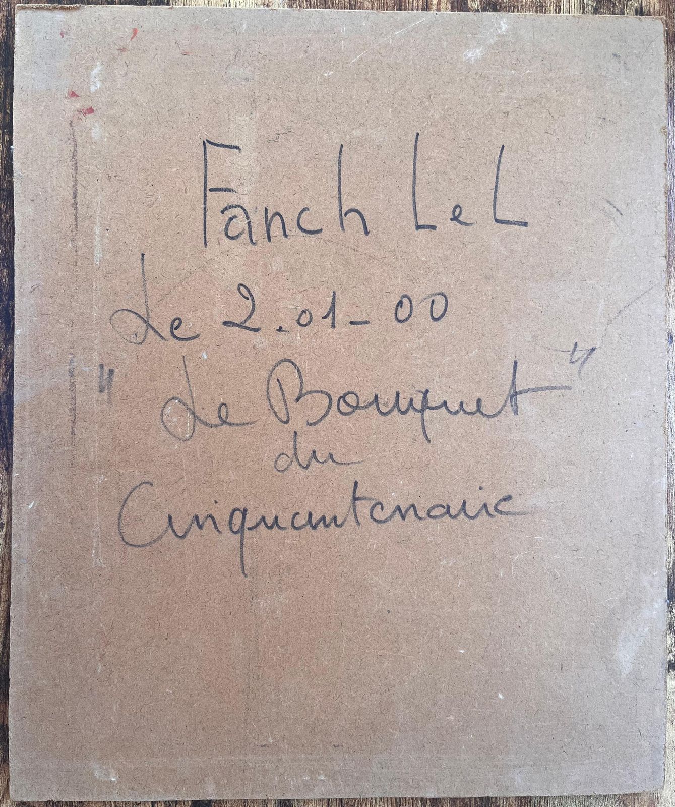 Fanch Lelimpressionist French Floral Still Life Oil Of Le Bouquet Du Cinquantenaire2000 photo vintage