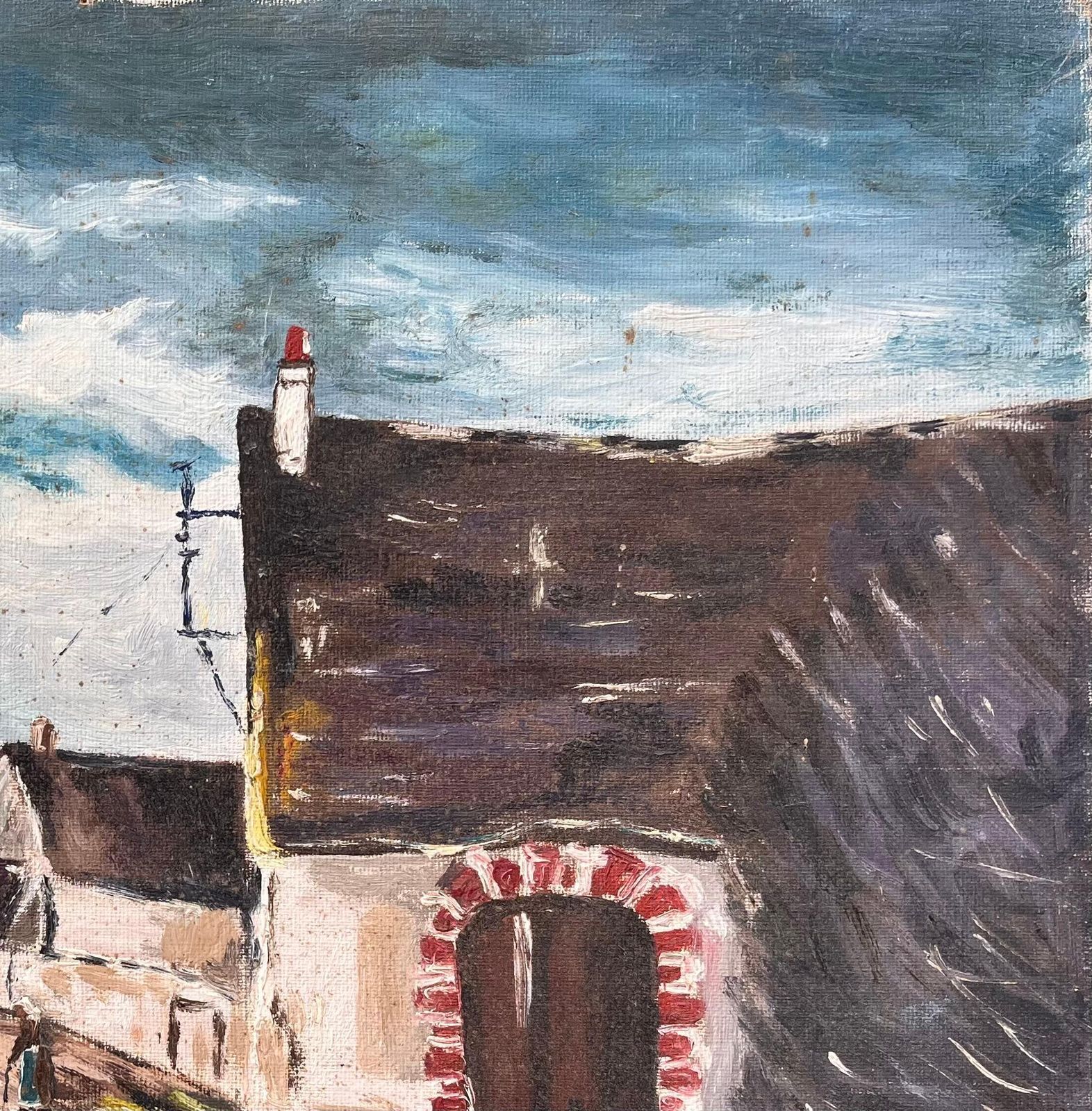 F. Le Layfrench Village Street With Stone Houses And Arched Doorway photo Art