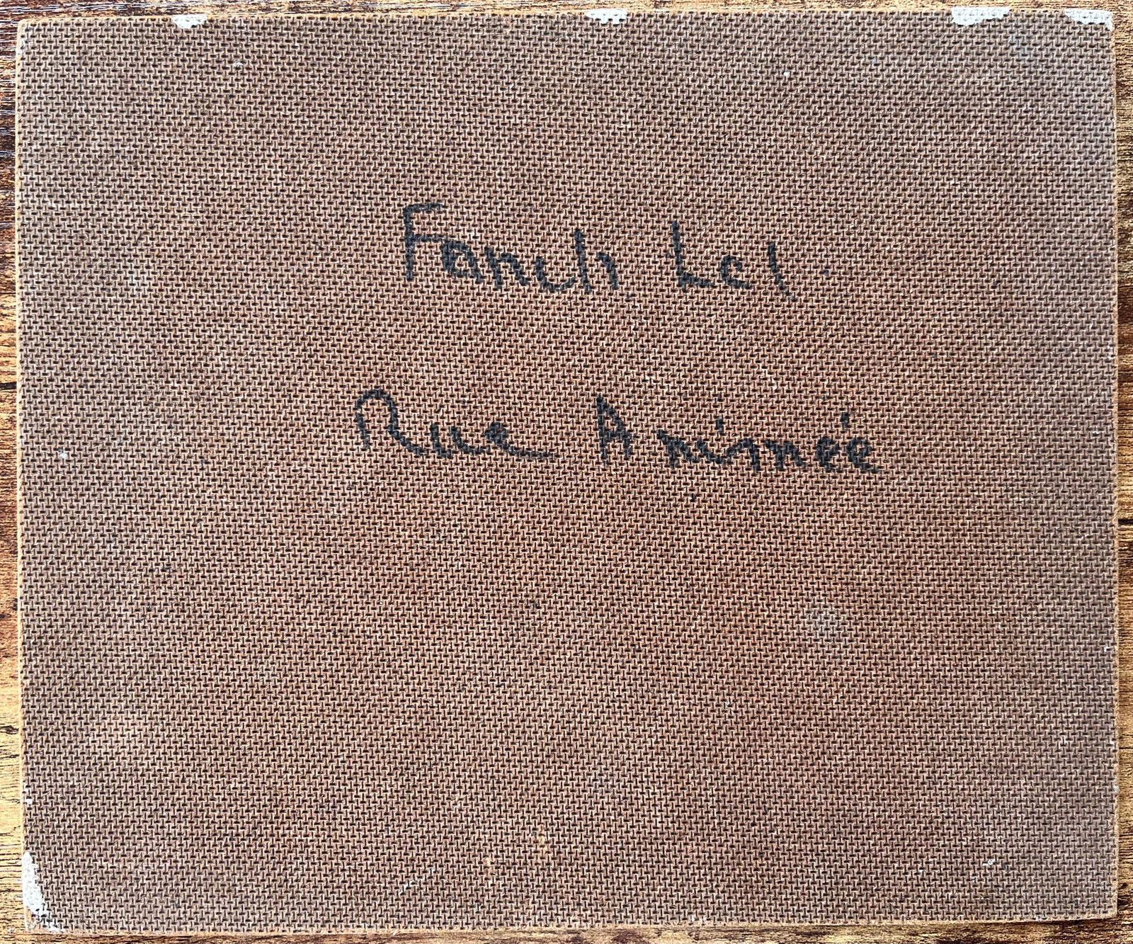 Fanch Lelimpressionist French Street Scene With Figures And Architecture Rue Animée2007 photo vintage