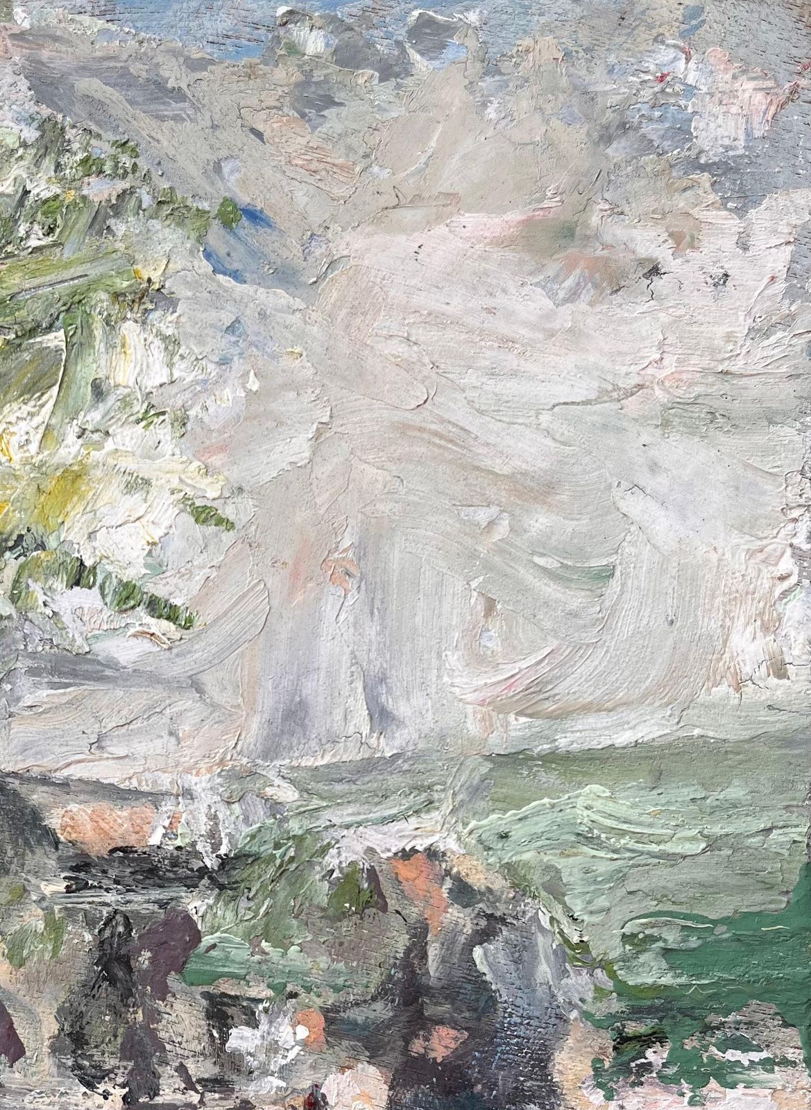 Fanch Lelimpressionist Pastoral Scene With Woman At Stone Fountain Under Tree photo vinterior