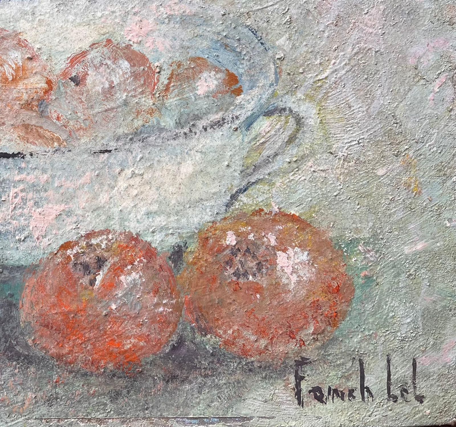 Fanch Lelimpressionist Still Life With Apples In Bowl Jacques Cartier Basin Saint Malo photo for sale