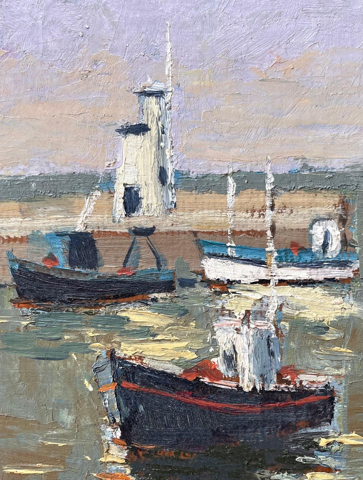Fanch Lelimpressionist French Harbour Scene With Lighthouse And Fishing Boats At Piriac2000 photo buy