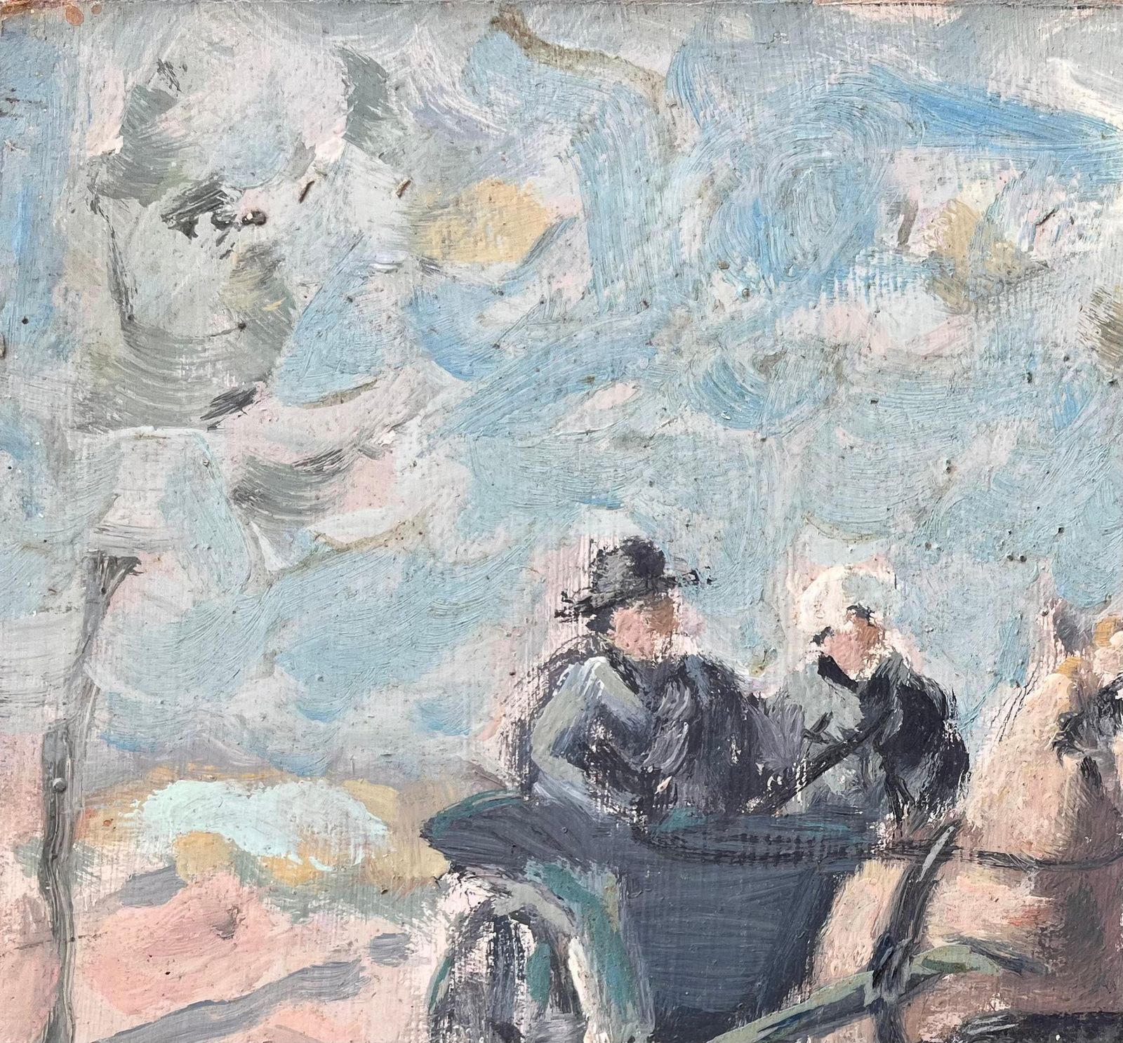 Fanch Lelfrench Impressionist Oil Painting Of Horse And Carriage Ride Through The Country photo Art