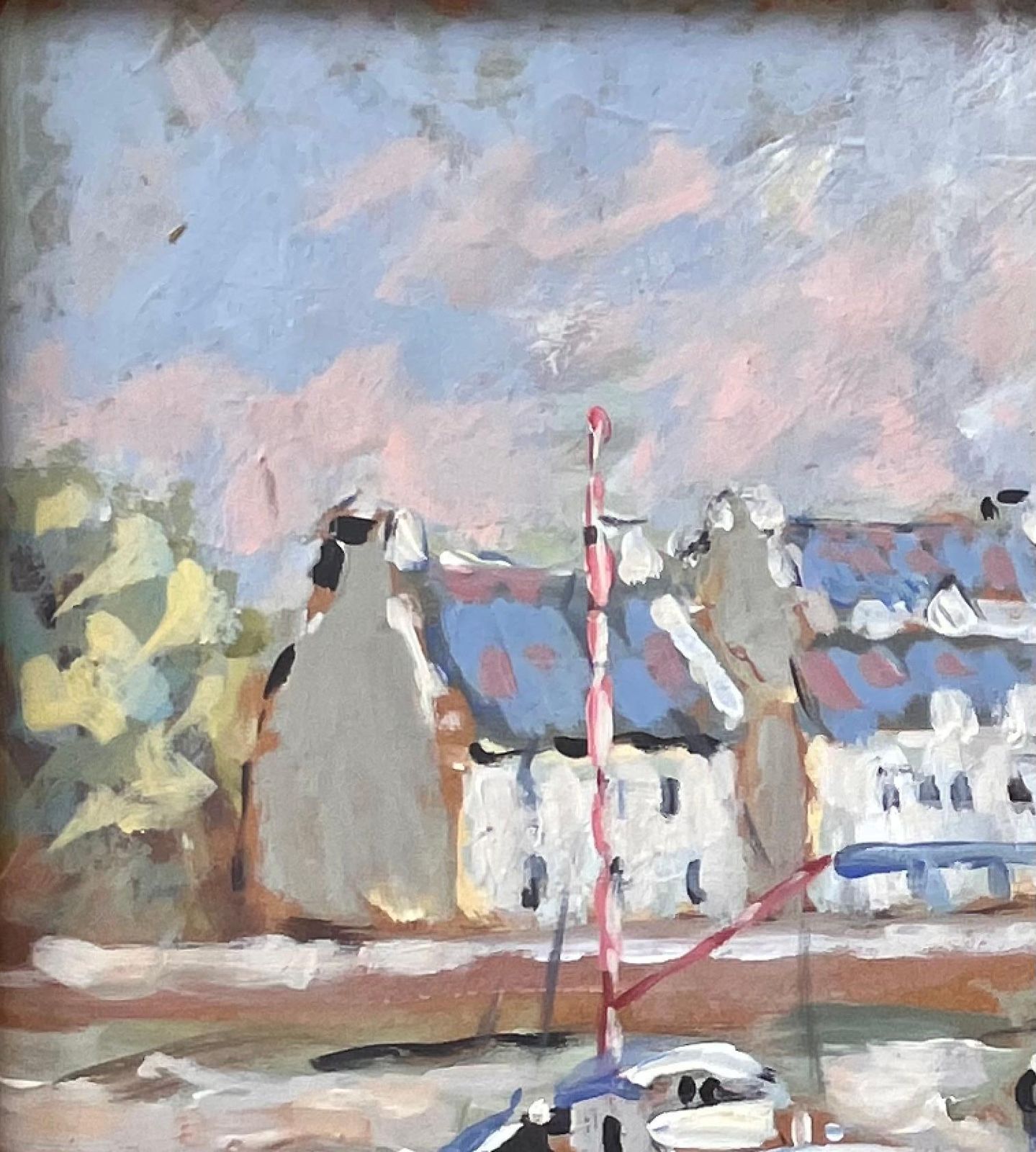 Fanch Lellow Tide Boats And Breton Houses In La Foret Fouesnant Coastal Scene2008 photo 464.0