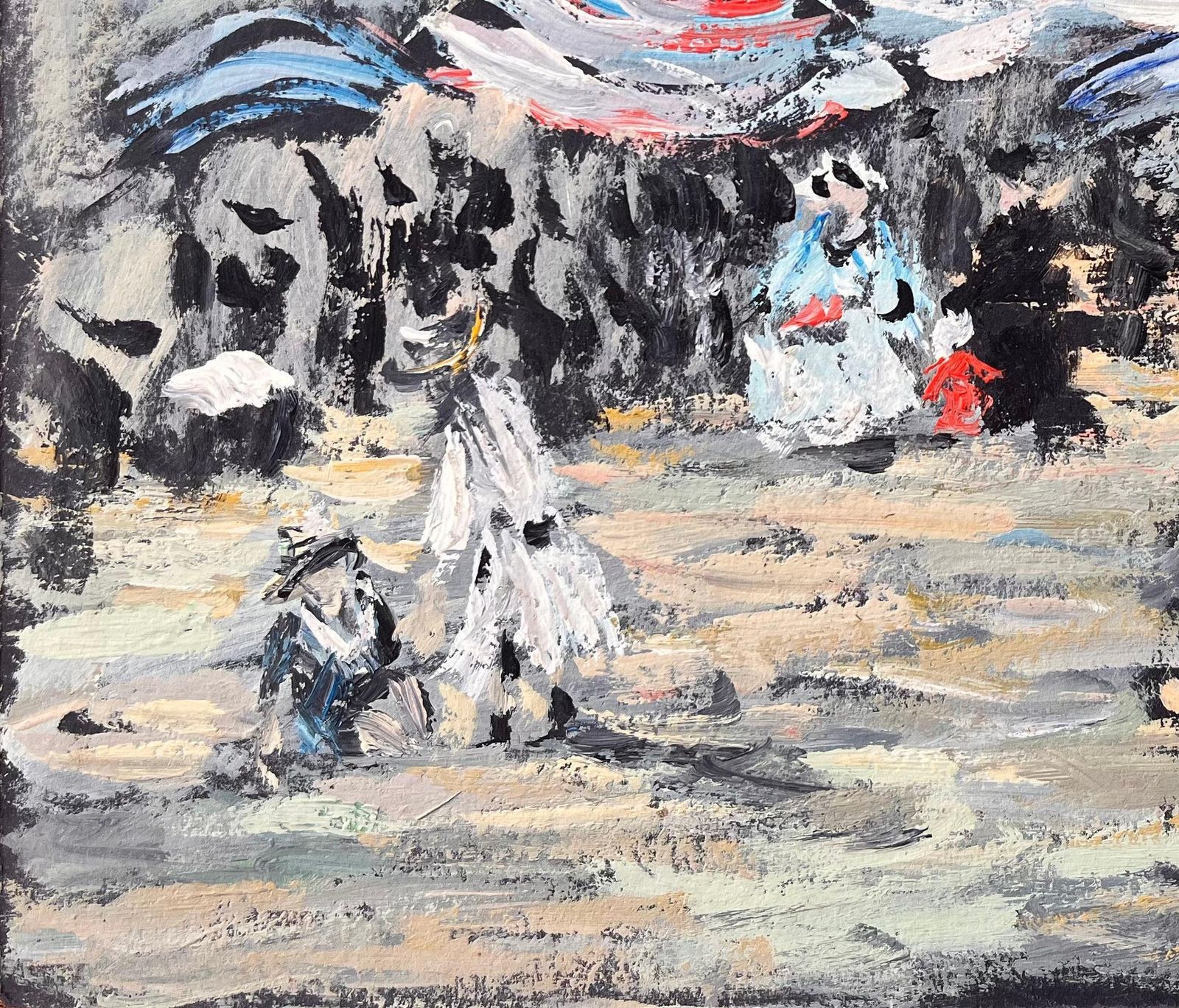 Fanch Lelimpressionist Seaside Scene After Eugène Boudin Normandy 1855 Style Painting2000 photo for sale