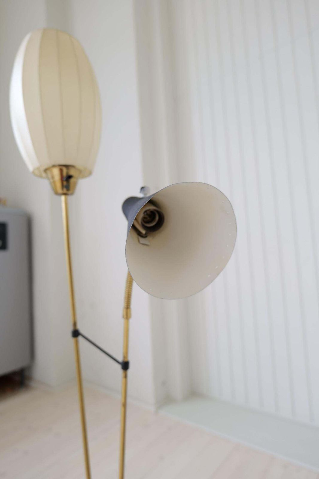 Lighting Midcentury Floor Lamp Attributed To Hans Bergström For Ateljé Lyktan Sweden 1950 photo