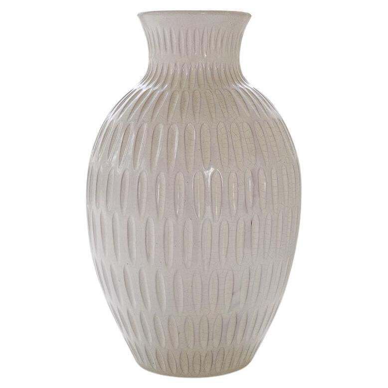 Art Deco Large Vase Ekeby Anna Lisa Thomson, 1940s, Sweden