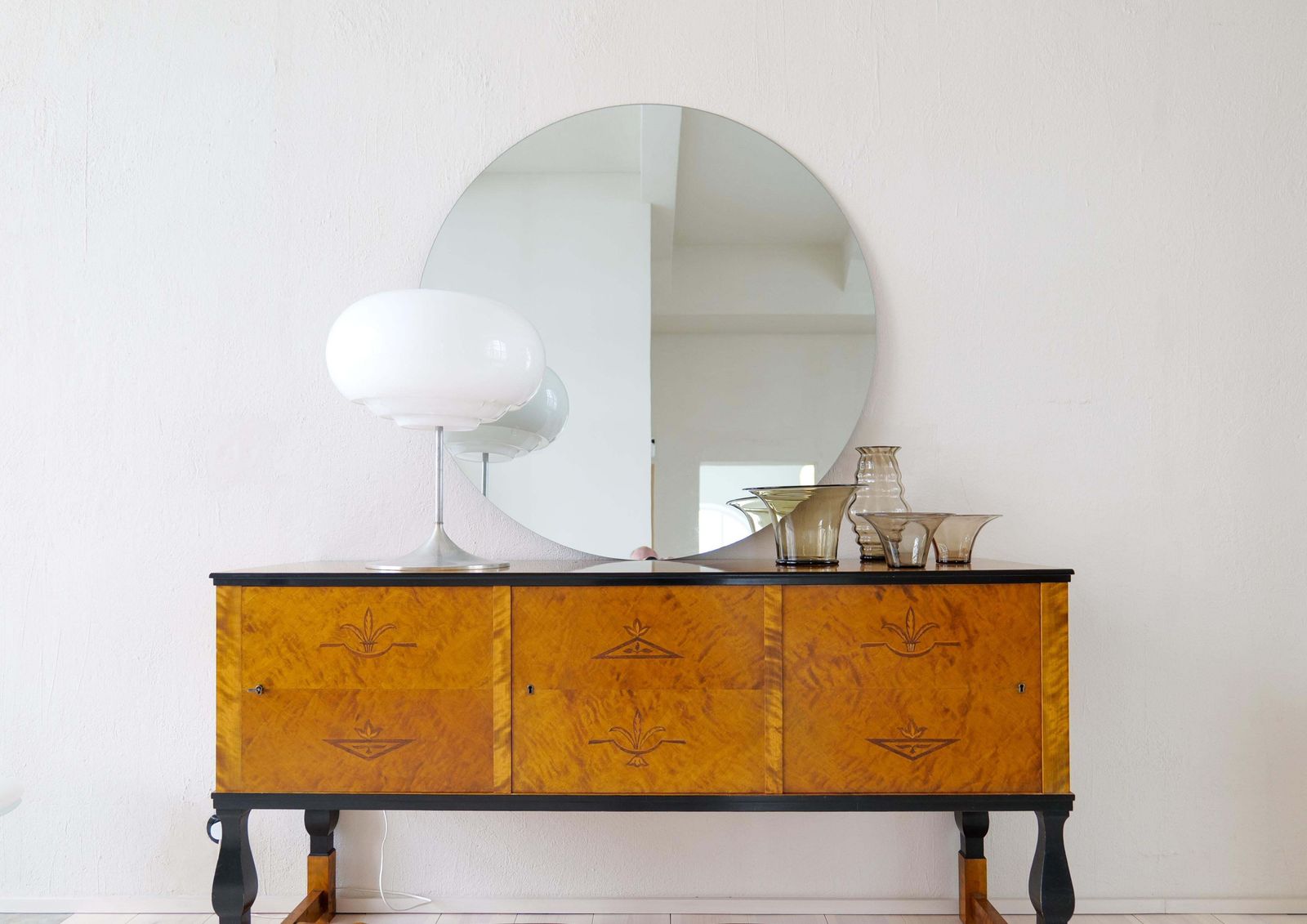 Art Deco / Swedish Grace Set Of 4 Glass Vessels Simon Gate Orrefors Sweden 1920s photo furniture