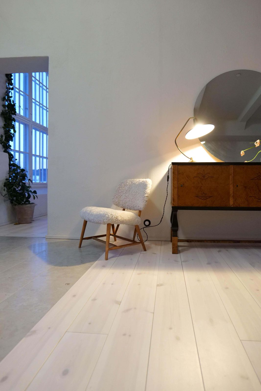 Midcentury Modern "Teve" Chair In Sheepskin/Shearling Alf Svensson, Sweden, 1955 photo 3002.0