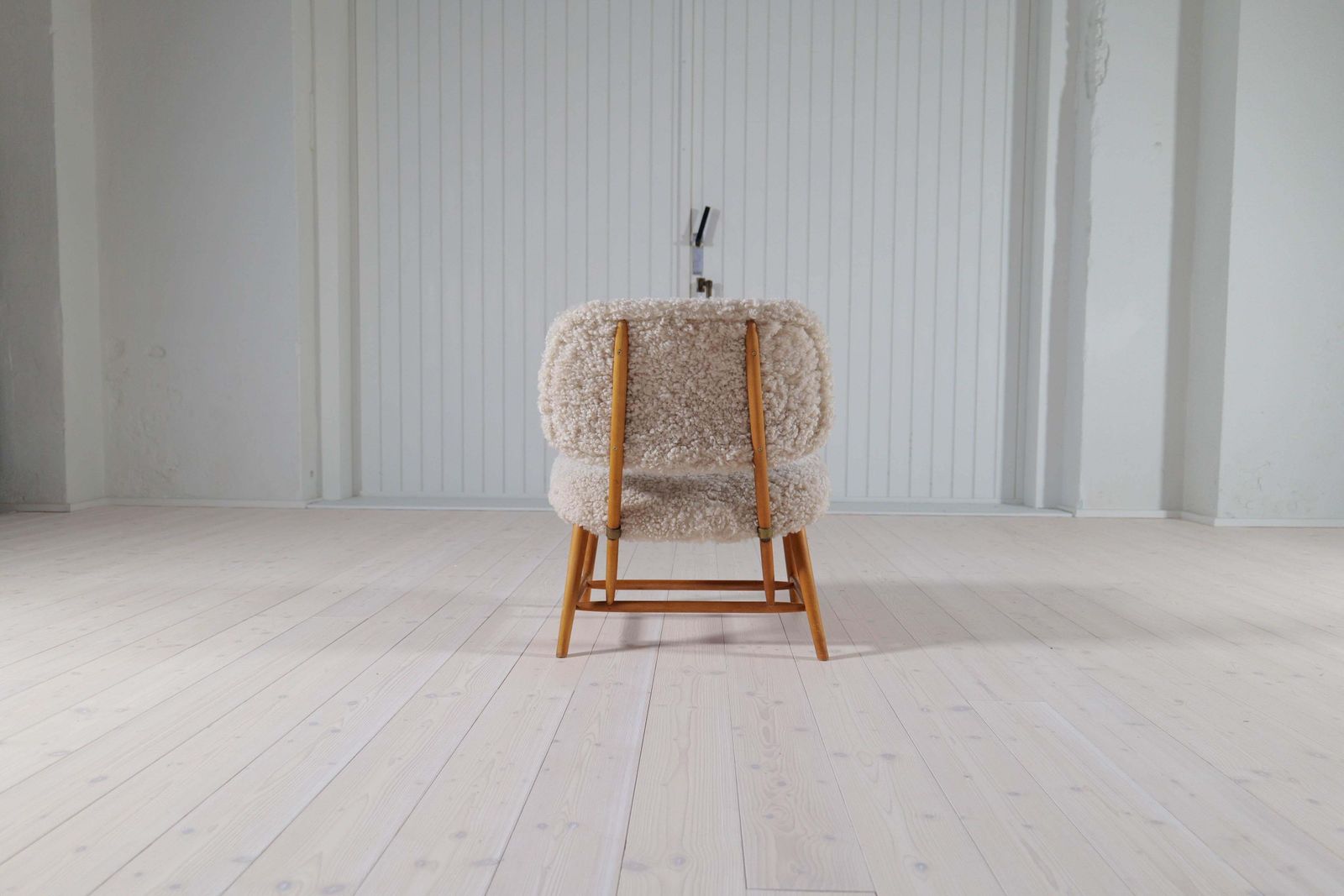 3002.0 Midcentury Modern "Teve" Chair In Sheepskin/Shearling Alf Svensson, Sweden, 1955 photo