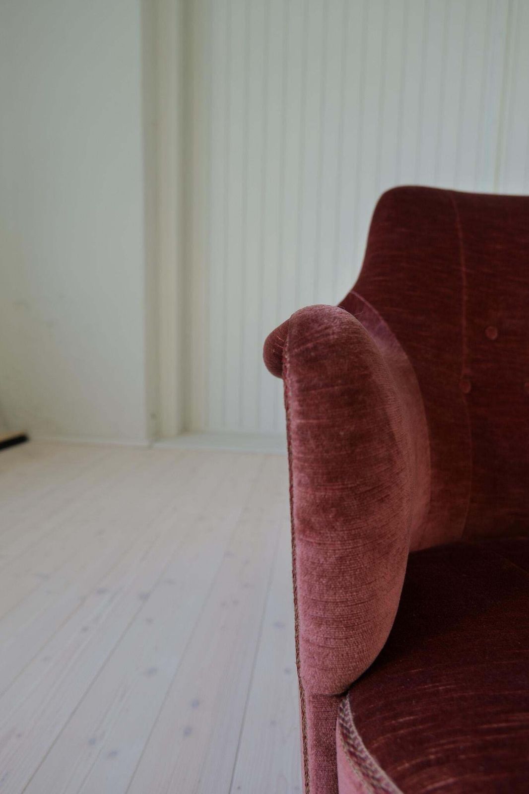 Midcentury Modern Rare Carl Malmsten Velvet "Samsas" Sofa Sweden, 1960s photo buy