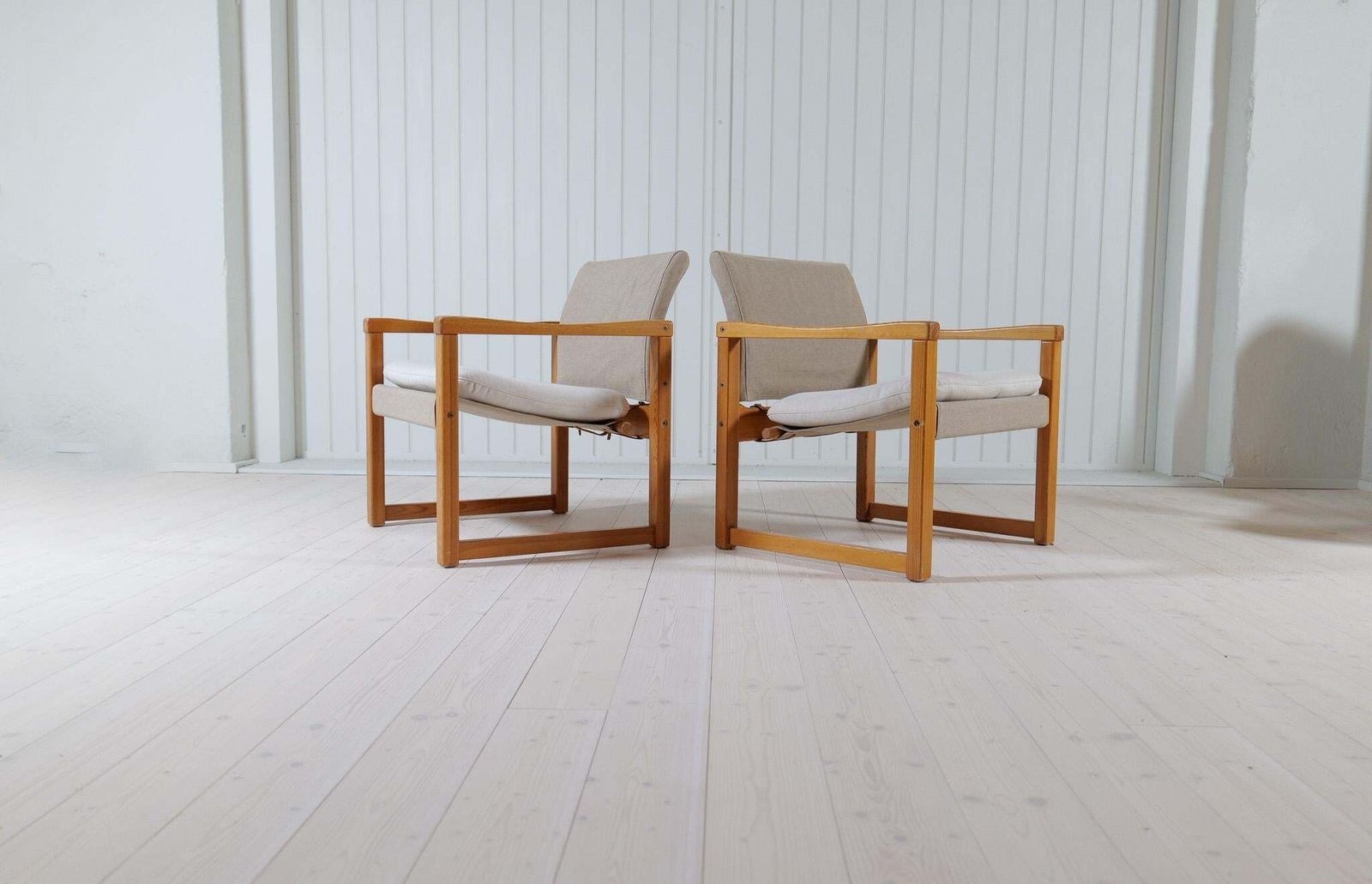Midcentury Modern Karin Mobring Armchairs Model Diana By Ikea In Sweden, 1970s photo for sale