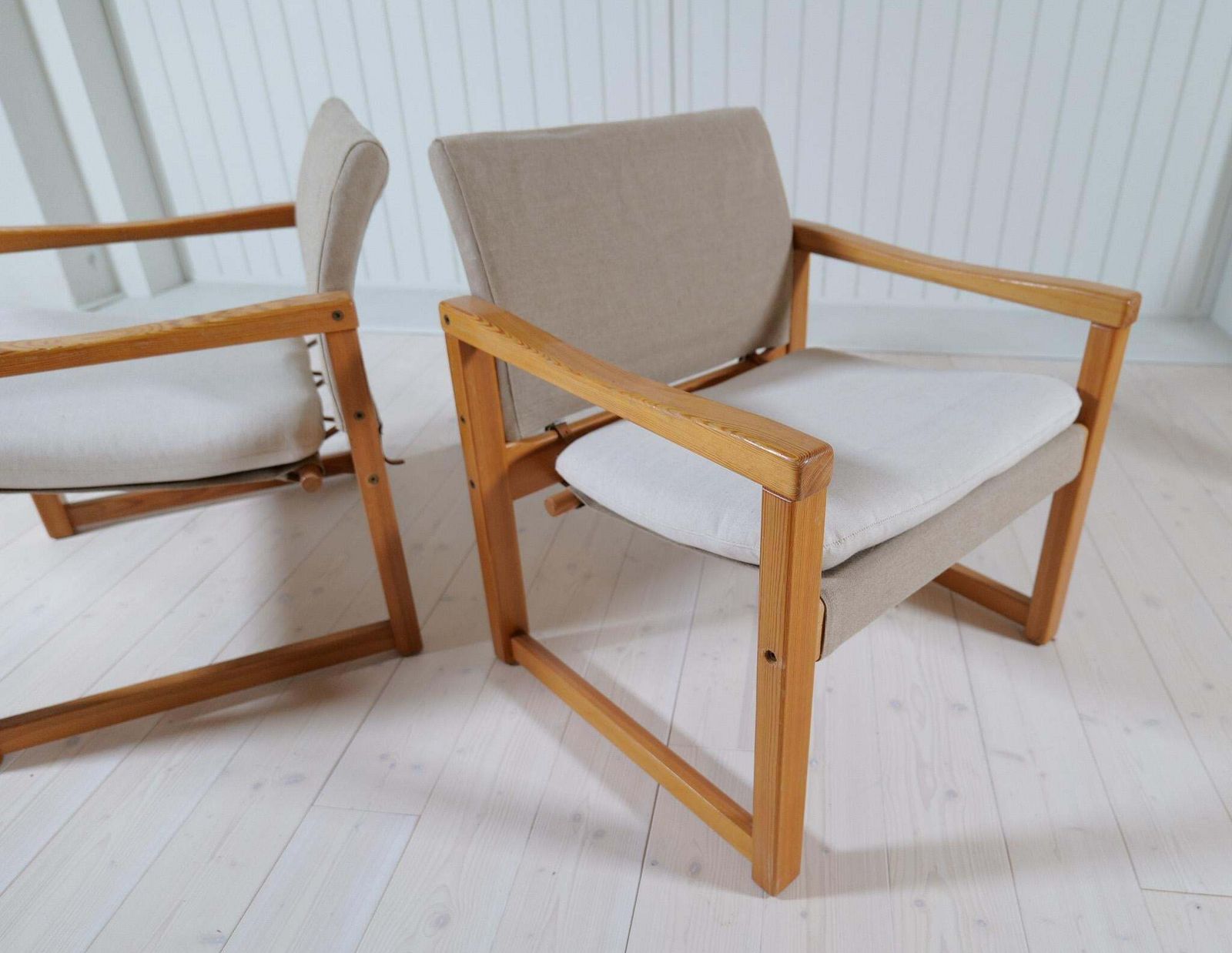Midcentury Modern Karin Mobring Armchairs Model Diana By Ikea In Sweden, 1970s photo vinterior