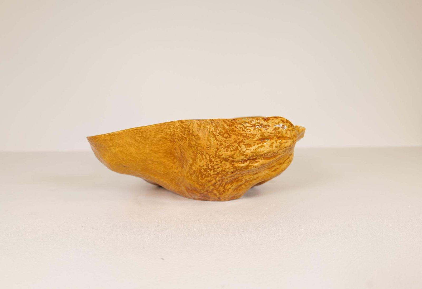Swedish Folk Art Large Organic Burl Curly Grain Birch Bowl, 1962 photo furniture