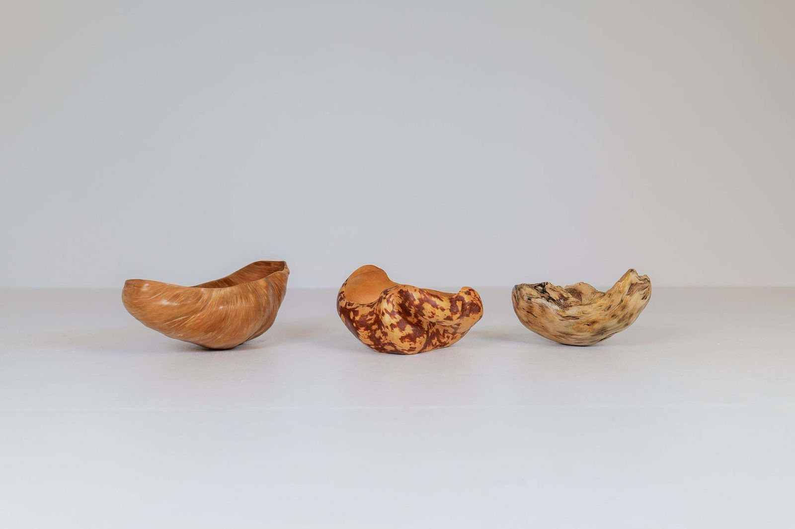 Set Of 3 Swedishs Folk Art Organic Burl Bowls, Circa 1960 1970s photo 1158.0