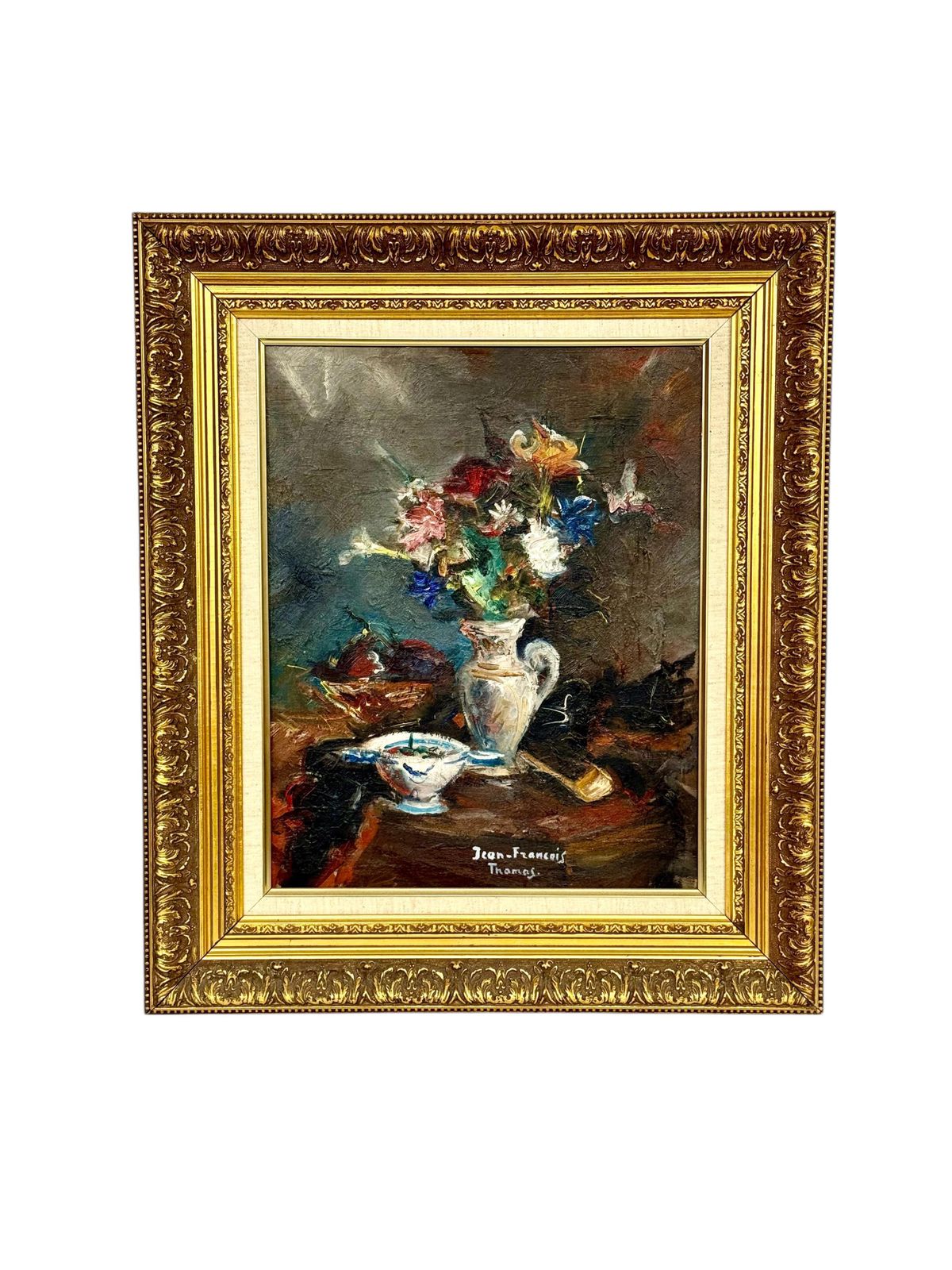 Vibrant Floral Still Life With Porcelain Bowl By Jean François Thomas photo vinterior