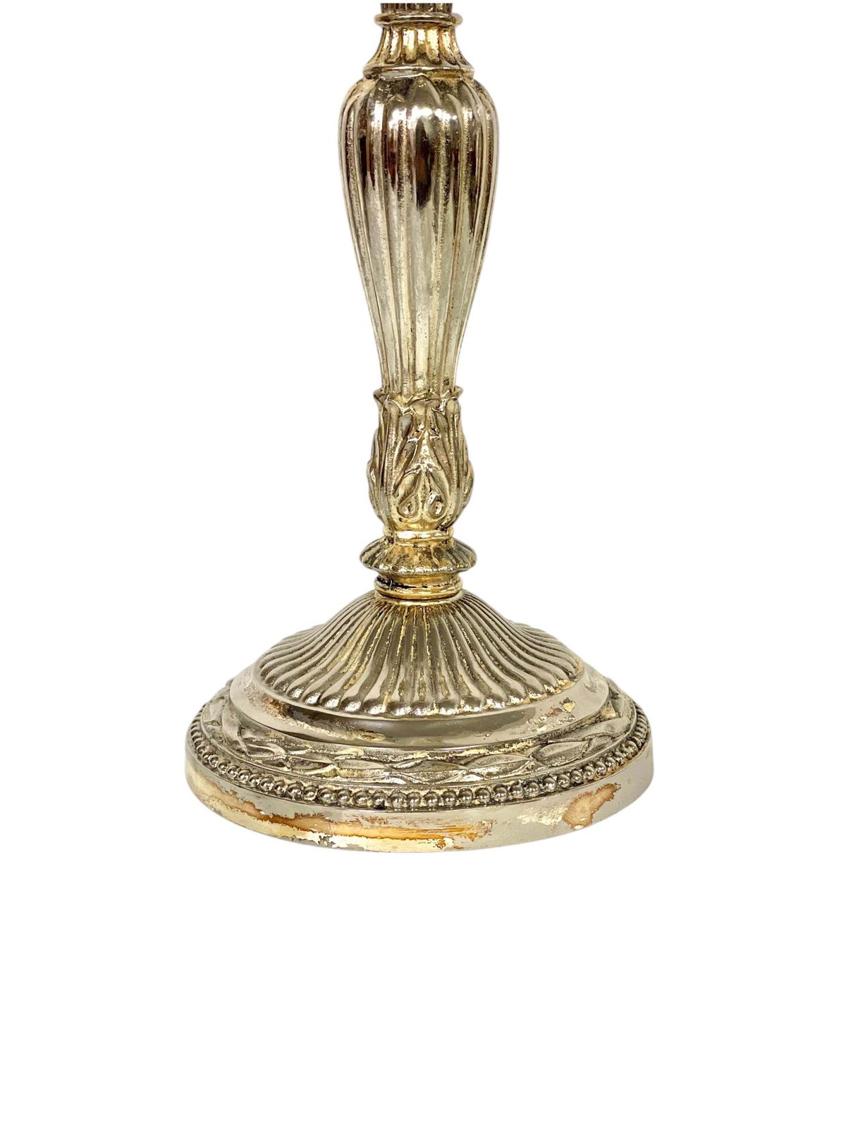photo for sale Pair Of Rare Large Bronze Silver Plated Candelabras, 19th Century