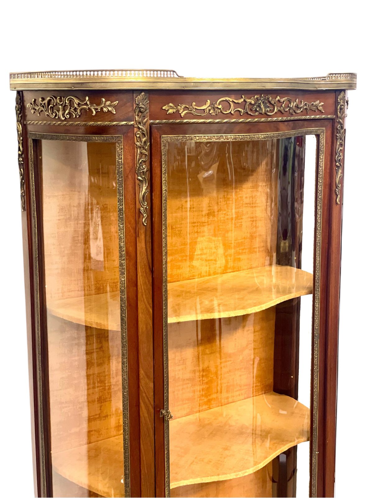photo furniture 19th Century Louis XV Vitrine With Marble Top And Ormolu Mounts