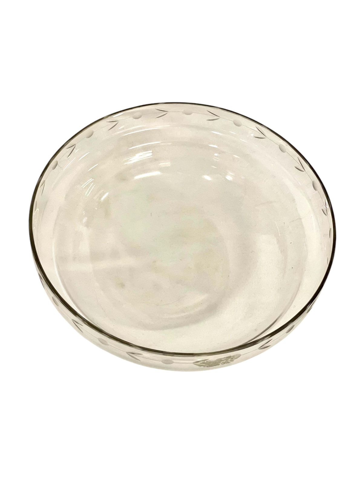 photo vintage Silver Plated & Etched Crystal Footed Centerpiece Bowl, Circa 1880