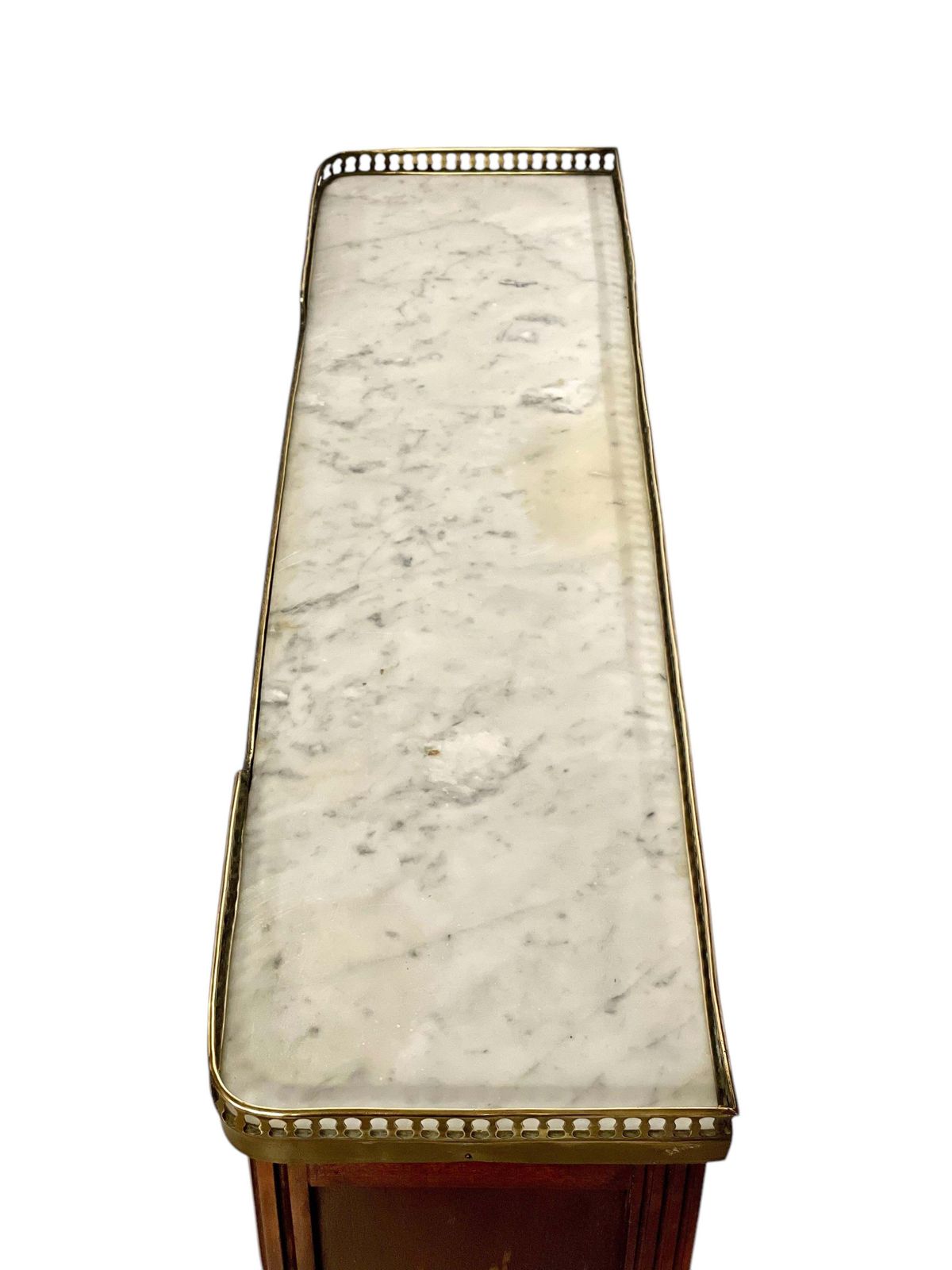 photo furniture Bookshelf Or Bibus With Marble Top And Brass Gallery, 19th Century
