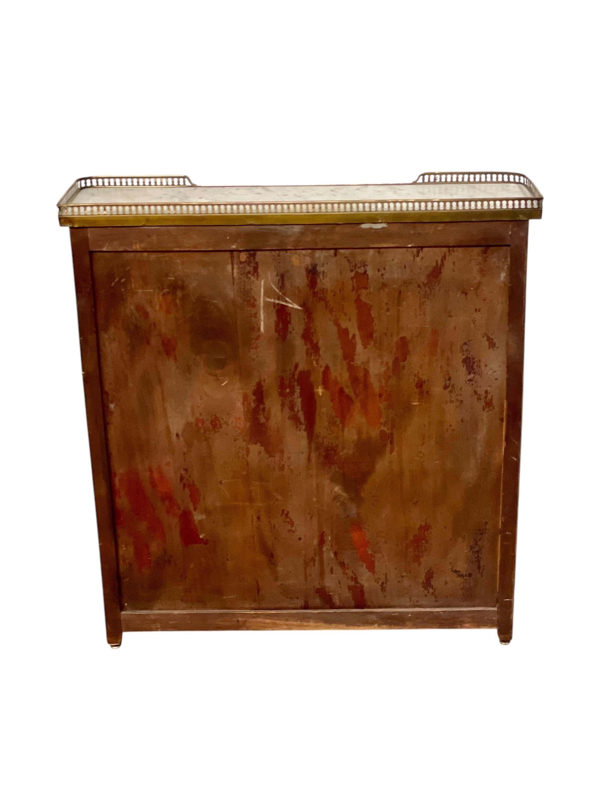 photo for sale Bookshelf Or Bibus With Marble Top And Brass Gallery, 19th Century