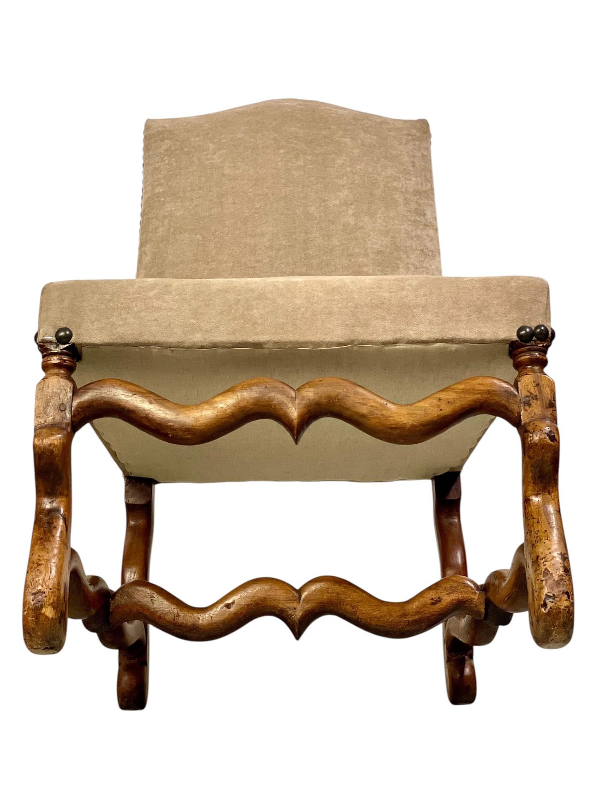 photo for sale Three 17th Century Louis XIII Walnut Chairs With Velvet Upholstery