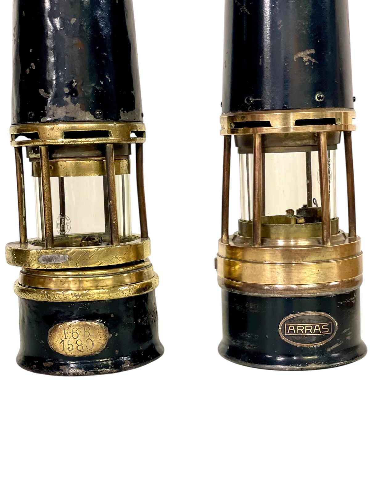 Rare Arras Miner Lamps With Baccarat Crystal, Early 20th Century photo furniture