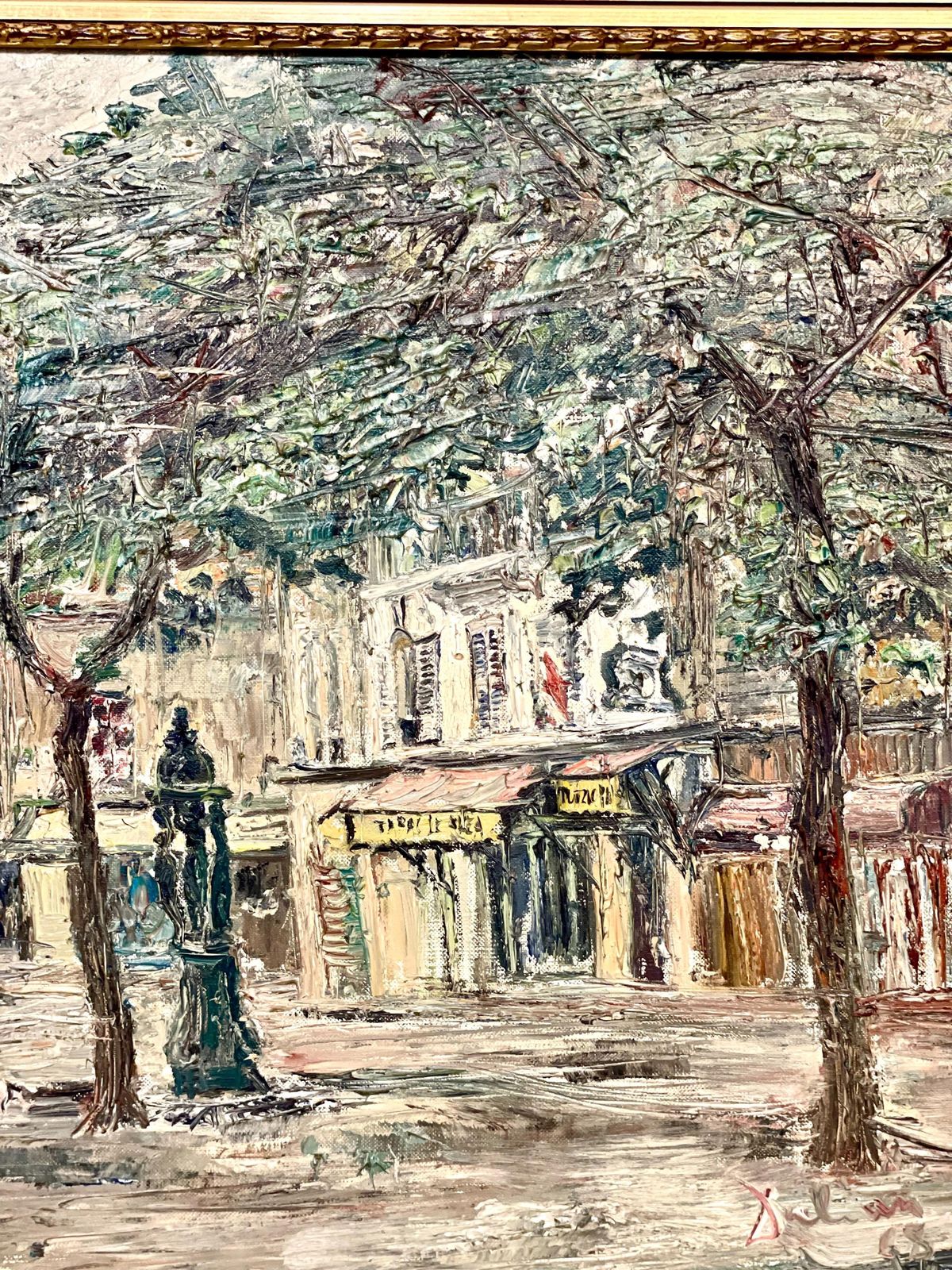 Oil Painting Of Montmartre, Paris 1968 – Signed Dalian photo for sale