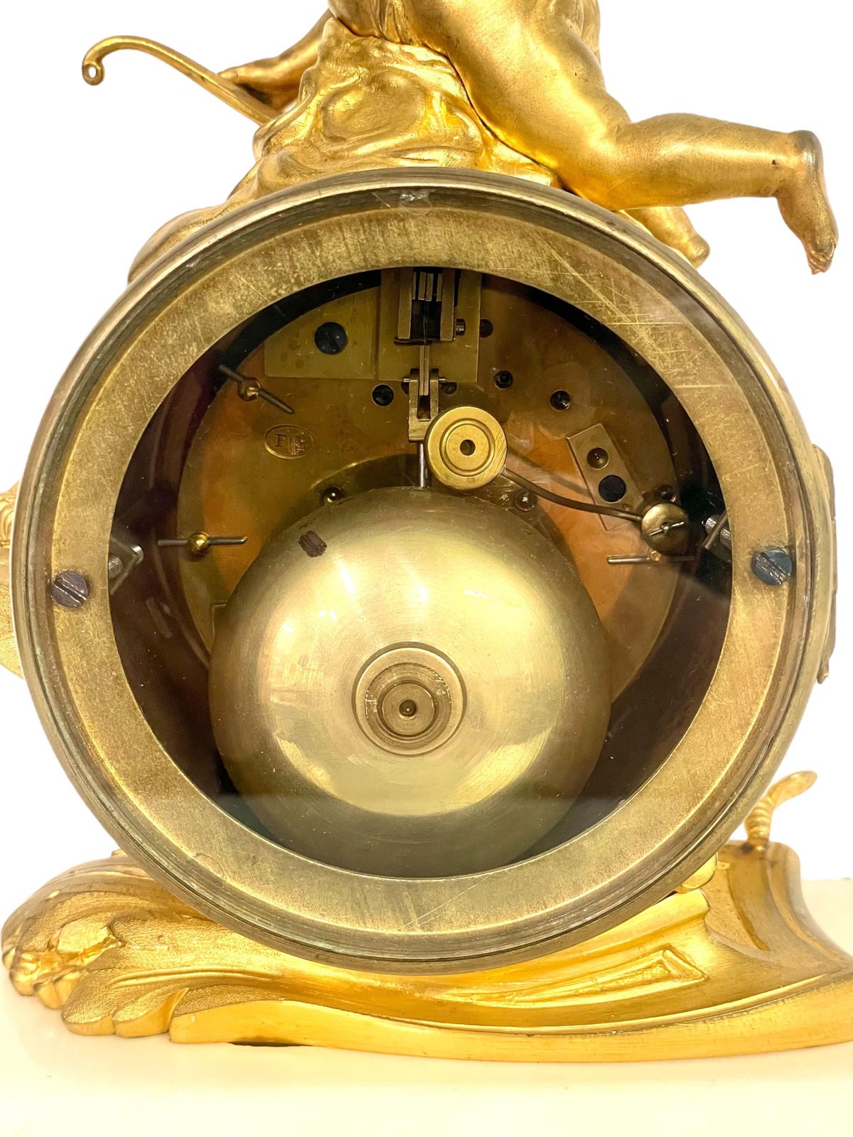photo vinterior 19th Century Gilt Bronze And Marble Clock, Signed Oudin à Marseille