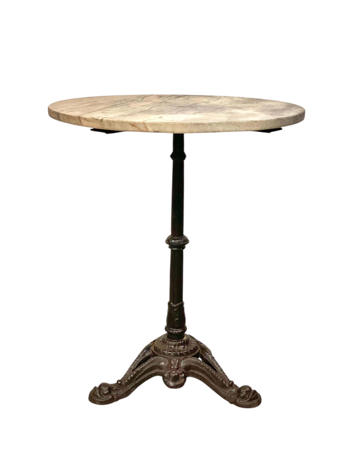 19th Century French Marble Top And Cast Iron Bistro Table photo 1790.0