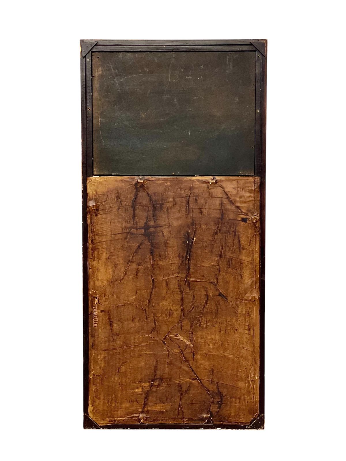 photo for sale 19th Century Gilded Trumeau Mirror With Maritime Painting