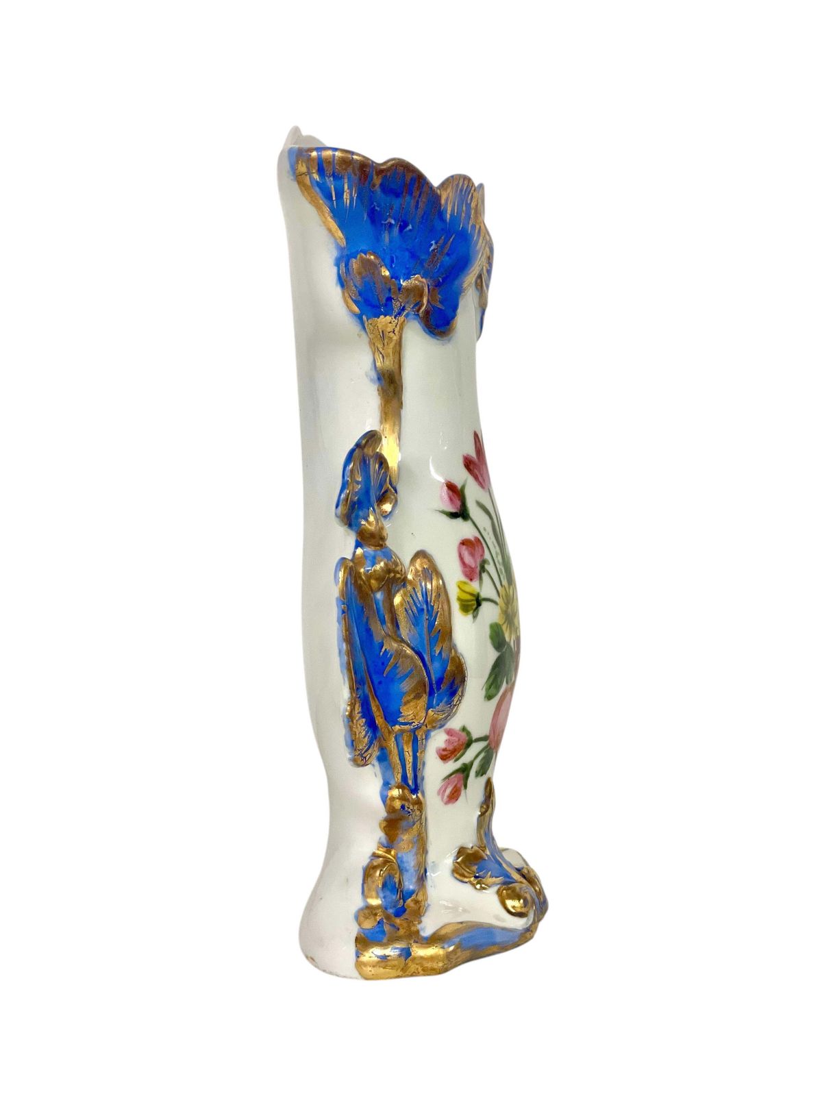 photo furniture 19th Century Porcelain Wedding Vase With Gilded Accents