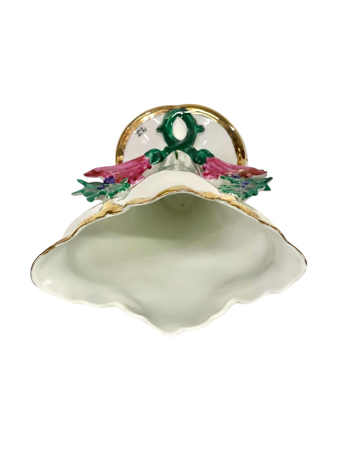 photo furniture 19th Century Porcelain Wedding Vase With Gilded Accents