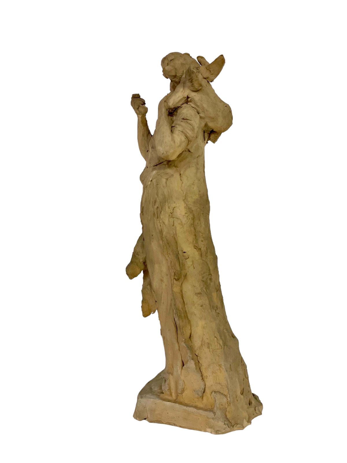 photo furniture Terracotta Statuette Of A Goddess And Winged Cherub