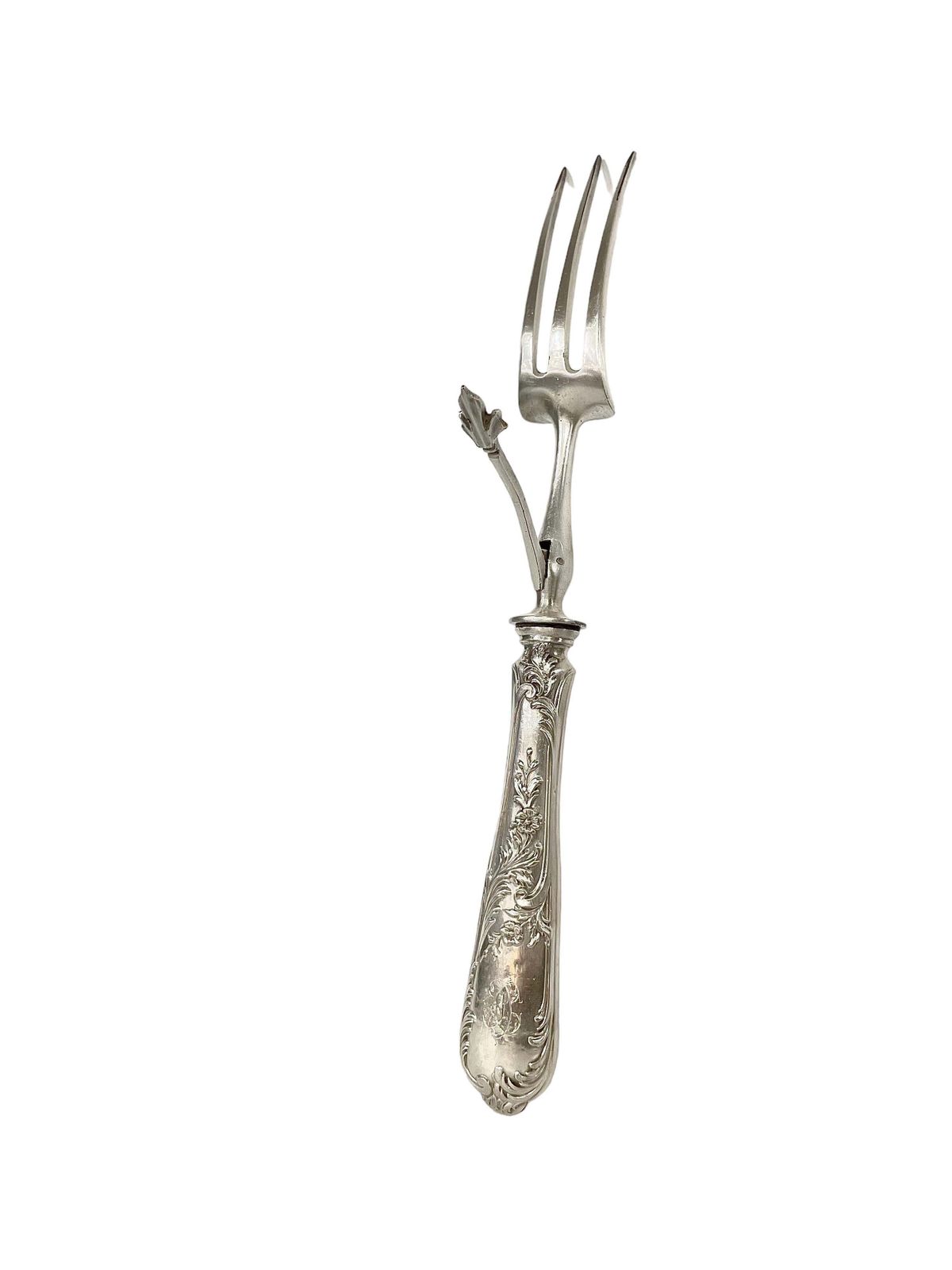 19th Century French Louis XIV Style Gigot Lamb Silver Plated Carving Set photo Home Decor