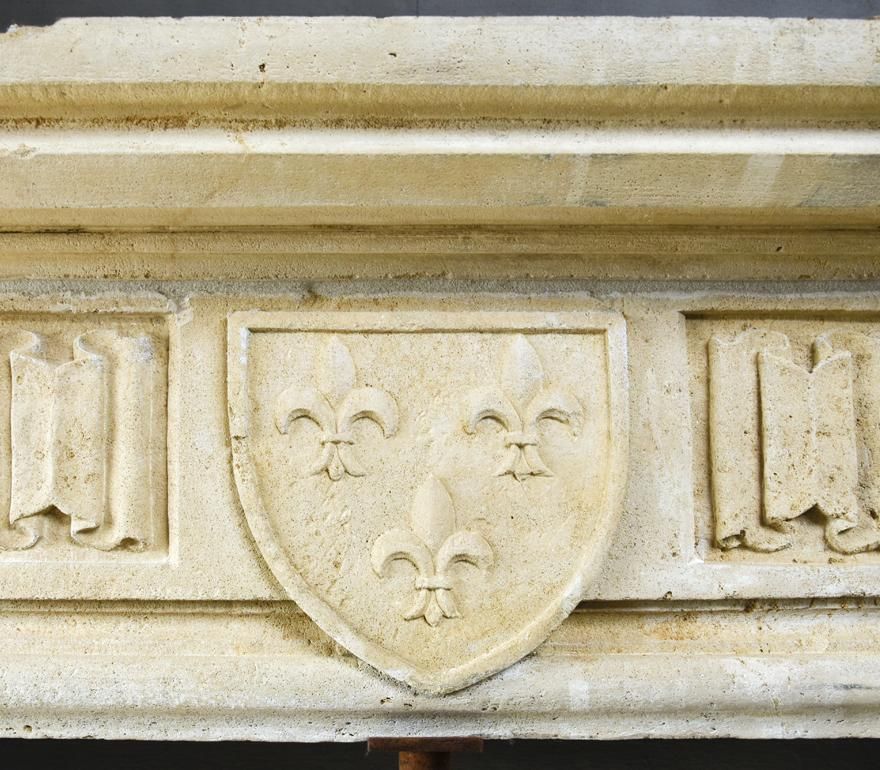 French Castle Fireplace Mantel photo for sale