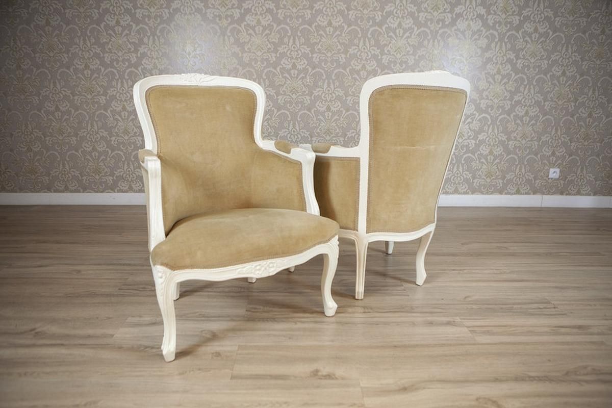 Pair Of Rococo Style Beech Bergere Chairs, Early 20th Century photo Furniture