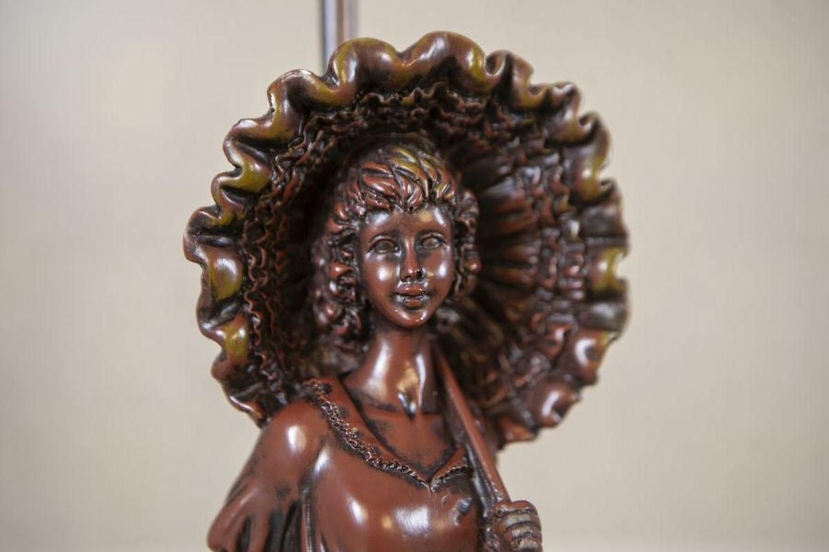 photo for sale Mid 20th Century Night Light Featuring Woman Figurine Made Of Zamak Alloy