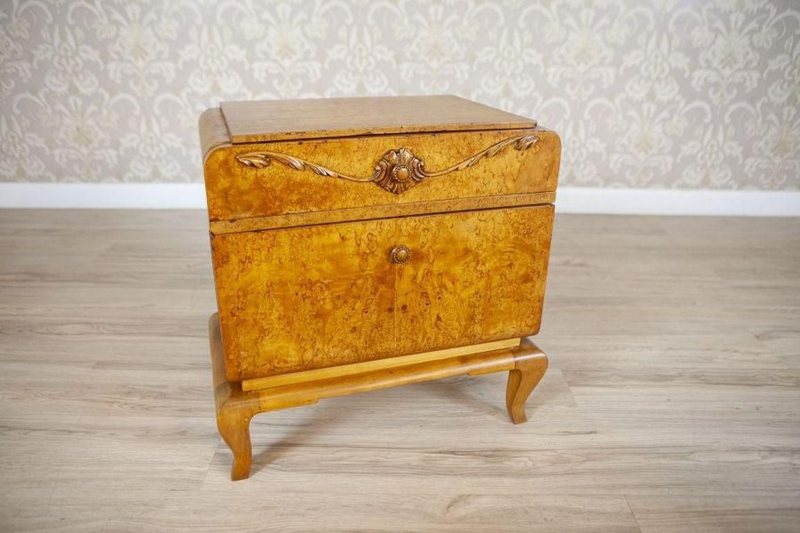 Two Nightstands From The Early 20th Century Veneered With Karelian Birch photo furniture