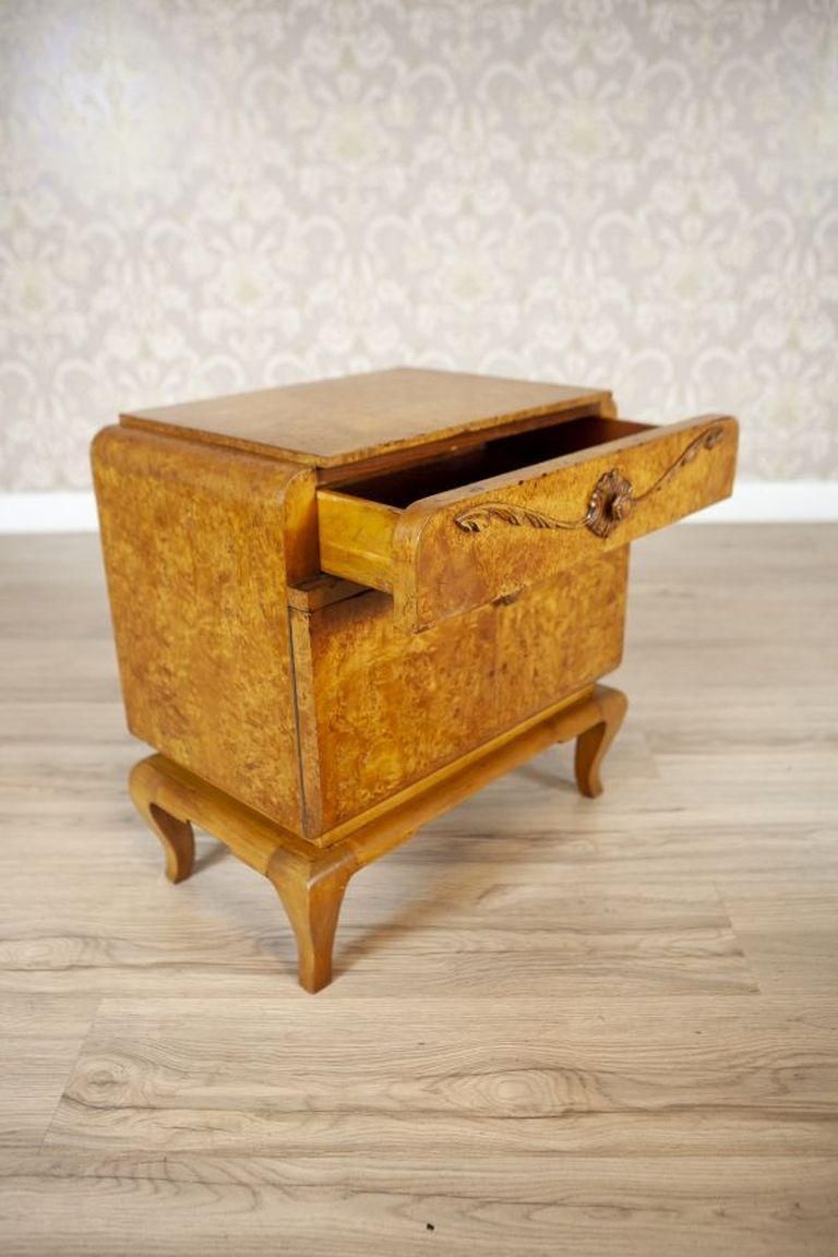 Two Nightstands From The Early 20th Century Veneered With Karelian Birch photo 1621.0