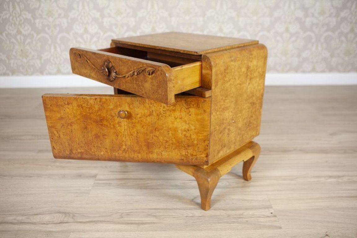 Two Nightstands From The Early 20th Century Veneered With Karelian Birch photo vinterior