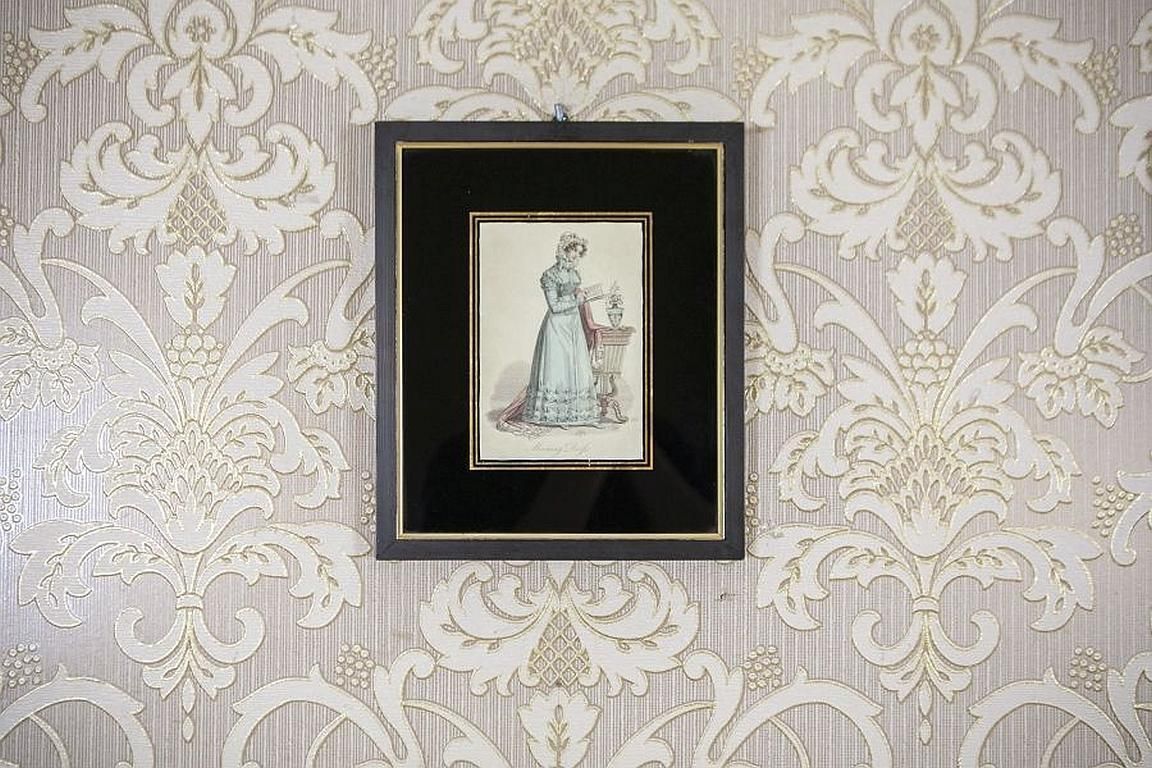 Pair Of Prints From The Early 20th Century Depicting Woman photo for sale