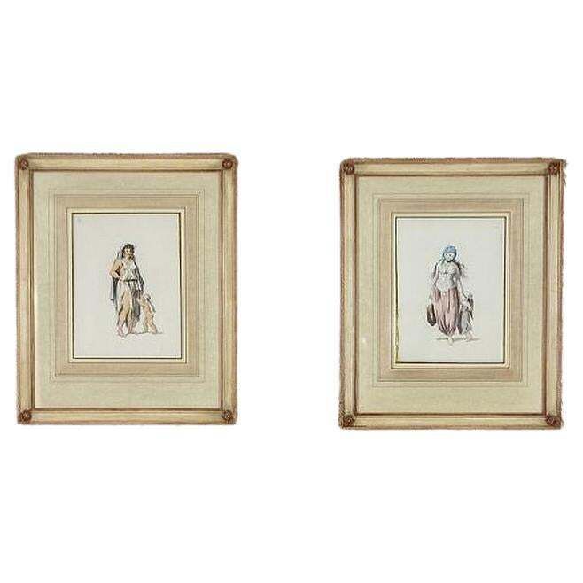 Pair Of Prints From The Early 20th Century Depicting Women