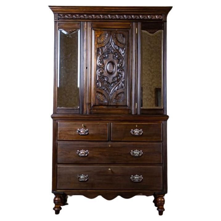 Scandinavian Walnut Buffet In Dark Brown, Early 20th Century