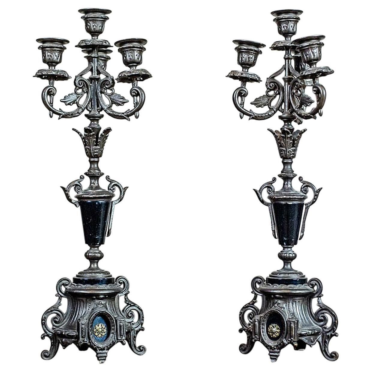 Pair Of 19th Century Four Armed Candelabras photo furniture