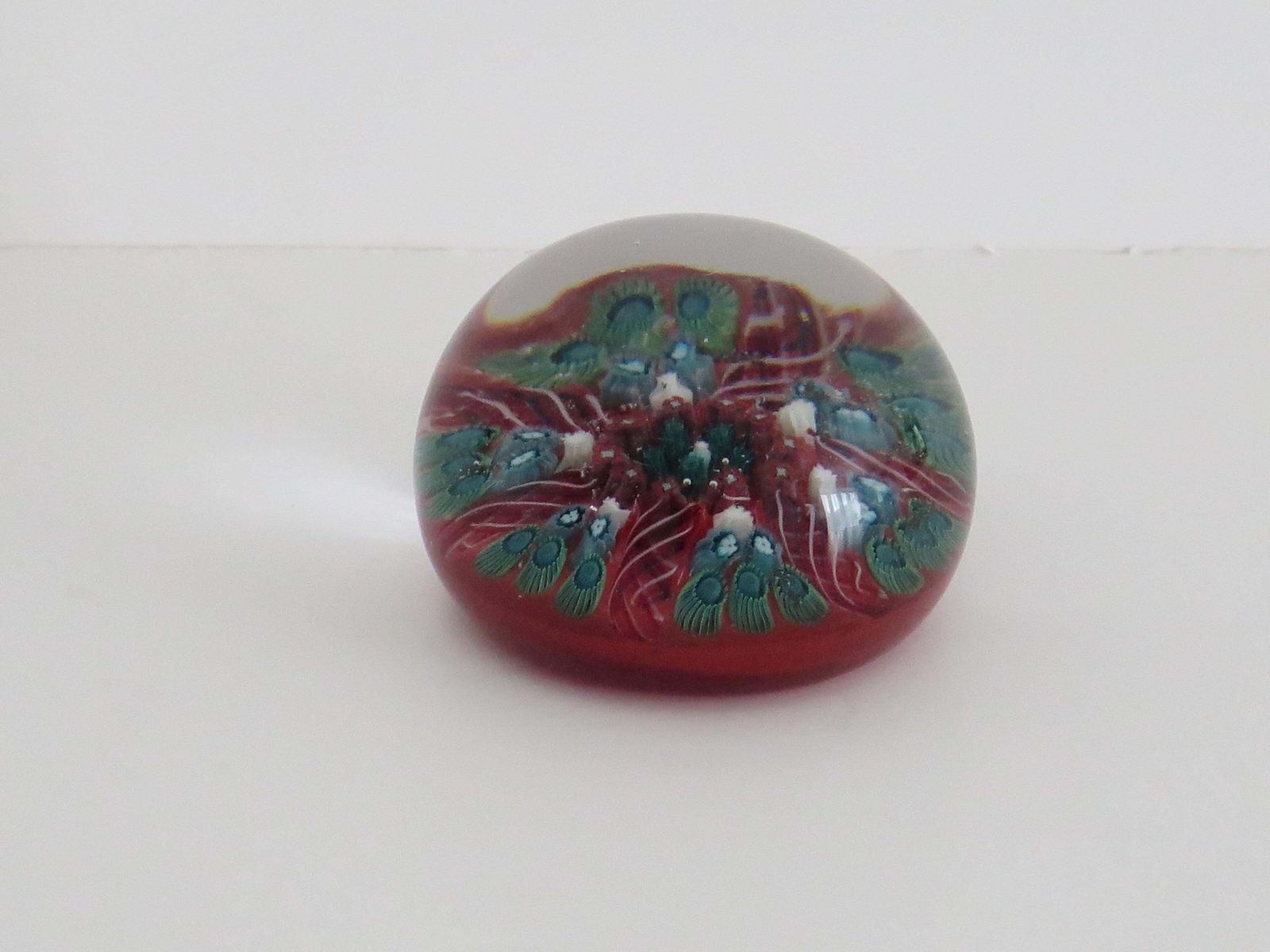 photo for sale Glass Millefiori Vasart Paperweight Hand Blown, Scotland Circa 1960
